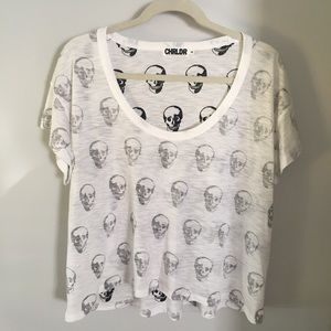 CHRLDR Skull Tee size large